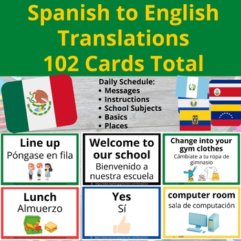 Preview of Visual Schedule & Daily Routine Cards for Spanish Speaking Refugees ESL EFL ELL