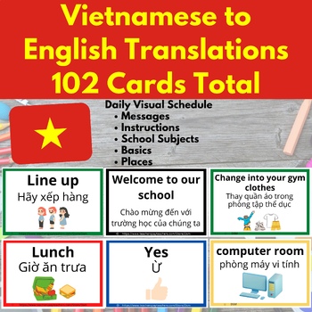 Preview of Visual Schedule & Daily Routine Cards for Vietnamese Students (Vietnam) - ESL