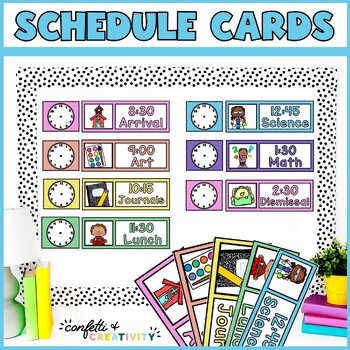 Primary Visual Schedule | Daily Schedule Cards | Editable Schedule Cards