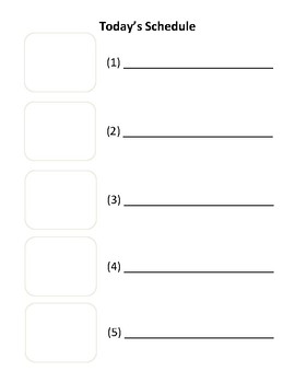 Preview of Visual Schedule FREE Blank Template