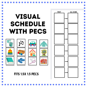 Preview of Visual Schedule with PECS - 1.5 x 1.5