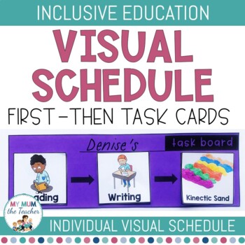 Pind Pounding Paine Gillic Visual Schedule First Then Task Board Cards | Classroom Management