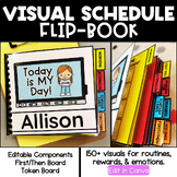 Visual Schedule Flip Book, Token Board, First Then Board, 
