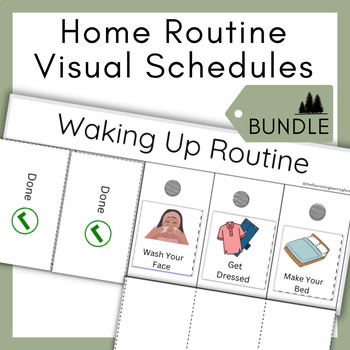 Preview of Visual Schedule Home Routines Bundle