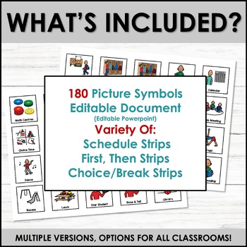 Editable Visual Schedule Icons (Boardmaker Symbols) by Michelle Jung