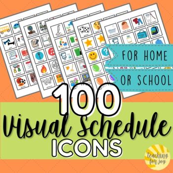 Preview of Visual Schedule Icons for Special Education, Autism, Homeschool, Toddlers