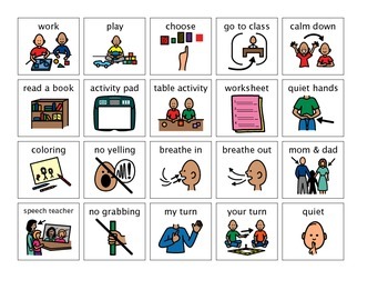 Visual Schedule Items by Kera's Speech Beach | TPT