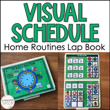 Preview of Homeschool & Home Routines Visual Schedule Chore Chart Lap Book