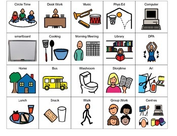 Primary Visual Schedule Picture Symbols (PDF) by AutismTeach TPT