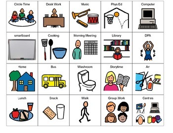 Primary Visual Schedule Picture Symbols (pdf) By Asdteach Tpt 271