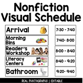 Visual Schedule Real Pictures | Nonfiction | Editable