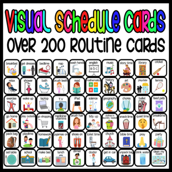 Visual Schedule/Routine Cards/visual schedule editable/Chore Chart Cards