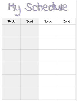 Visual Schedule Template (editable) by Whimsical Behavior | TPT