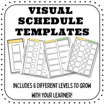 Preview of Visual Schedule Templates - 6 Levels!