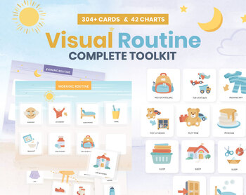 Preview of Visual Schedule Toolkit, Daily Routine Charts and Cards, Choice boards and more