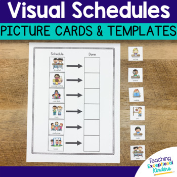 Preview of Visual Schedule Templates with Behavior Cues Lanyard Cards