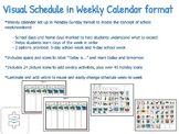 Visual Schedule- Weekly Calendar with Symbols