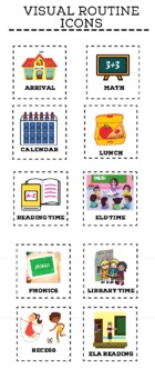 Preview of Visual Schedule and Daily Routine Picture Icons