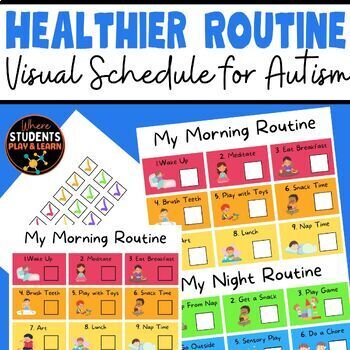 Preview of Visual Schedule for Autism Schedule for Autism Awareness Activities