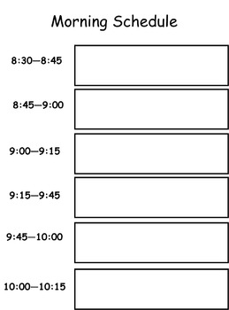 Preview of Visual Schedule for Autistic Students