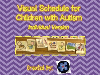 Preview of Visual Schedule for Children with Autism Individual Pieces