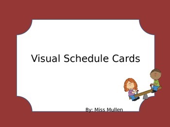 Preview of Visual Schedule for Classroom Managment or Special Education