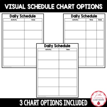 Visual Schedule for Individual Student Accommodations and Homeschool