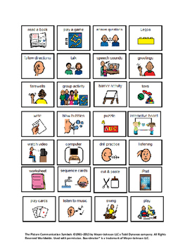 Visual Schedule for Speech Therapy by Speech in Secondary | TpT