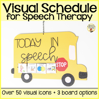 Preview of Visual Schedule for Speech Therapy Special Education Behavior Editable Symbols
