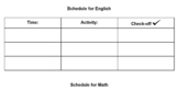 Visual Schedule for older students