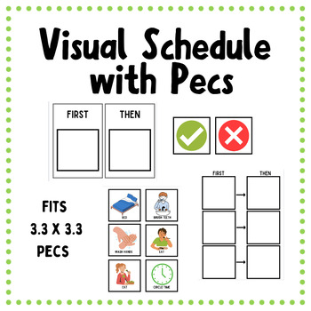 Preview of Visual Schedule with PECS - With & Without Labels