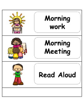 Visual Schedule with times by Miss T Primary Learning | TPT