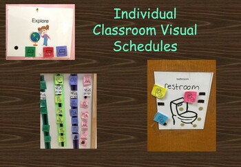 Preview of Individual Visual Schedules Icons, Center Signs, Classroom Daily Schedule, ASD
