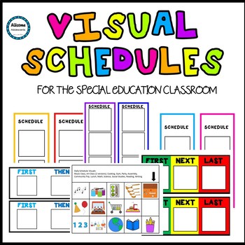 Visual Schedules (blank/editable options + pictures)- SPED/AUTISM