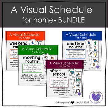 Preview of Visual Schedules for Home Daily Routines BUNDLE