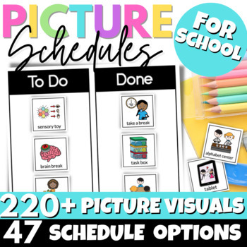 Preview of AAC Visual Schedules for Autism, Special Education Classrooms and Speech Therapy
