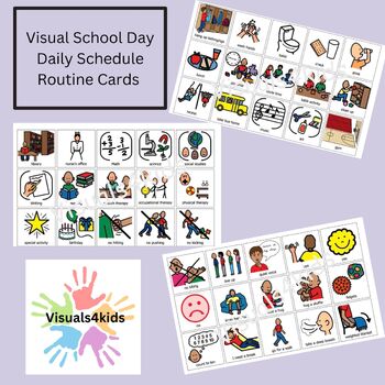 Visual School Day Daily Schedule Routine Autism - Picture Communication ...