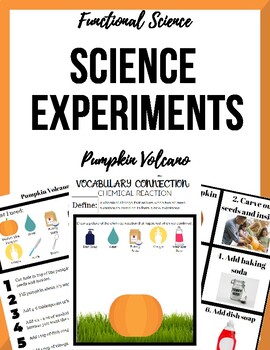 Preview of Visual Science Experiment- Pumpkin Volcano (Special Education)