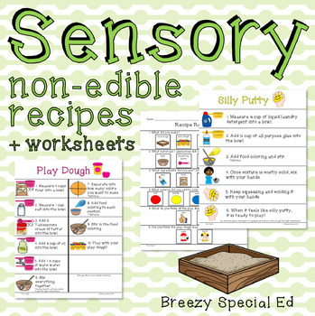 Preview of Sensory Non-Food Visual Picture Recipes for Life Skill Special Education