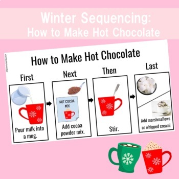 Preview of Visual Sequence 4-5 Steps REALISTIC IMAGES Hot Chocolate! Speech & SpEd