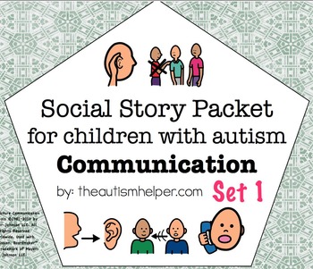 Preview of Visual Social Story Packet for Children with Autism: Communication Set 1