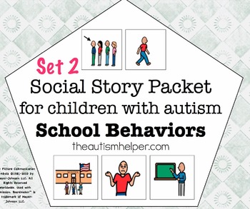 Preview of Visual Social Story Packet for Children with Autism: School Behaviors Set 2