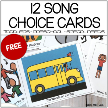 Preview of Free Circle Time Songs Choice Cards - Great for Circle Time Board!