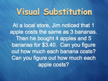 Preview of Visual Substitution for a System of Equations