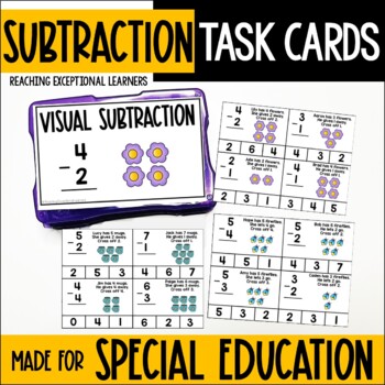 Preview of Visual Subtraction Task Cards