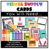 Visual Supply Cards | You Will Need Items | Material Icons