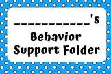 Visual Support Behavior Folder