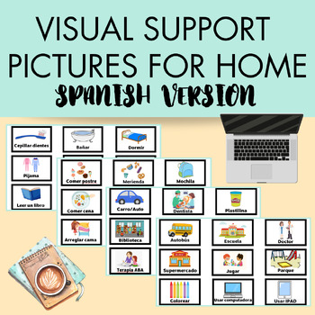 Preview of Visual Support Pictures for Home SPANISH