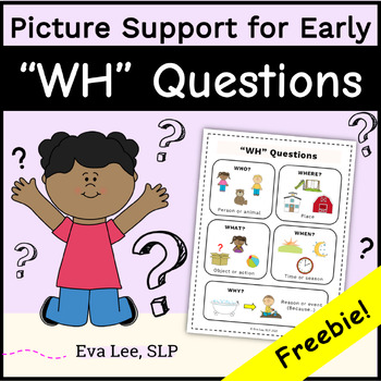 Preview of WH Questions - Visual Support for Early Intervention Speech Therapy