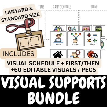 Preview of Visual Supports Bundle - SPED Autism Disabilities: Visual Schedule & First/Then